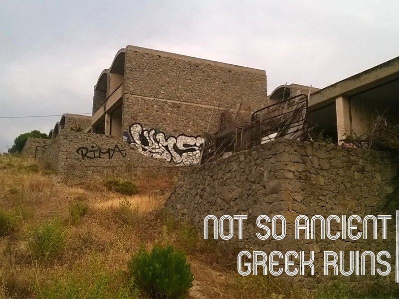 On a tiny Greek island there is a huge abandoned hotel… and it’s&nbsp;amazing.
