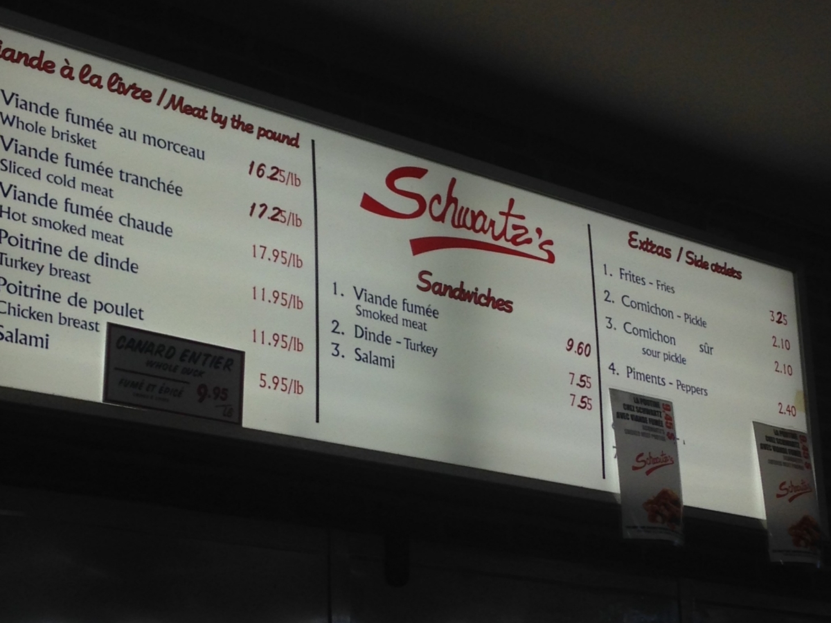 Schwartz, the best sandwich in Montreal!